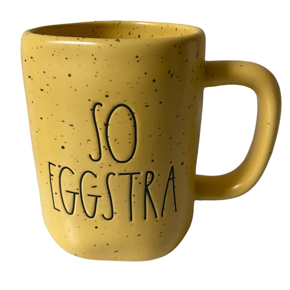 Rae Dunn “So Eggstra” Speckled Mug